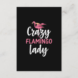 Flamingo - Crazy Flamingo Lady Gifts Informatiekaartje