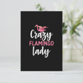 Flamingo - Crazy Flamingo Lady Gifts Informatiekaartje (Staand voorkant)