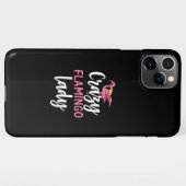 Flamingo - Crazy Flamingo Lady iPhone Hoesje (Achterkant horizontaal)