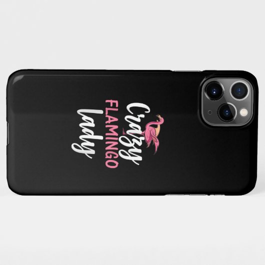 Flamingo - Crazy Flamingo Lady iPhone Hoesje (Achterkant horizontaal)