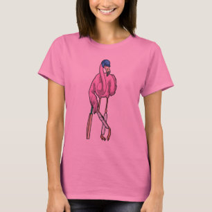 Flamingo Cricket Cricketbat T-shirt