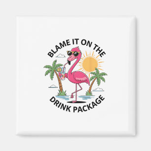 Flamingo Cruise Geef de drankpakket de schuld Drin Magneet