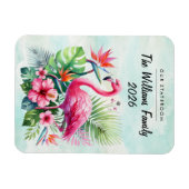 Flamingo cruiseschip hut decoratie magneet (Horizontaal)