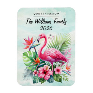 Flamingo cruiseschip hut decoratie magneet