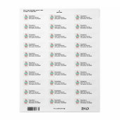 Flamingo Cupcake retour adreslabel Etiket (Full Sheet)