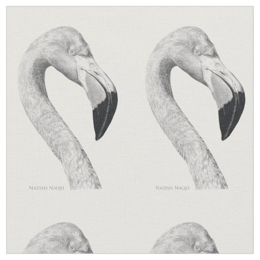 "FLAMINGO"CUSTOM COMBED COTTON 56" WIDTH FABRIC STOF (Close Up)