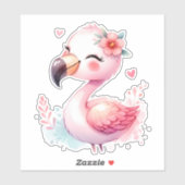 Flamingo Custom Cut Scrapbooking Sticker (Vel)