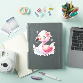 Flamingo Custom Cut Scrapbooking Sticker (iPad Cover)