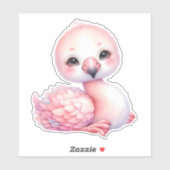 Flamingo Custom Cut Scrapbooking Sticker (Vel)