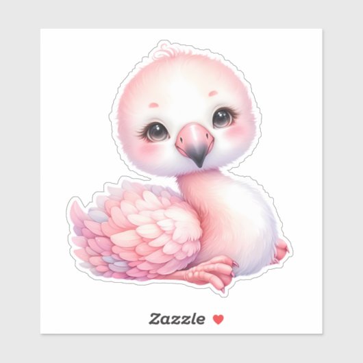 Flamingo Custom Cut Scrapbooking Sticker (Vel)