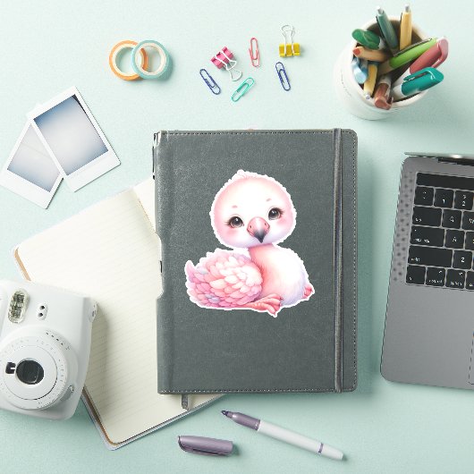 Flamingo Custom Cut Scrapbooking Sticker (iPad Cover)