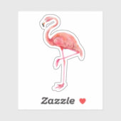 Flamingo Custom-Cut Vinyl Sticker (Vel)
