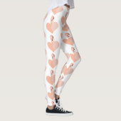 Flamingo Custom Leggings, roze flamingo's hart Leggings (Rechts)
