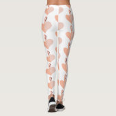 Flamingo Custom Leggings, roze flamingo's hart Leggings (Achterkant)