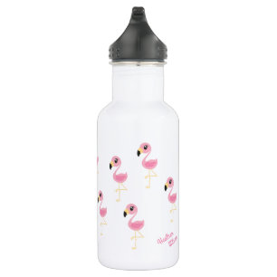 Flamingo Cute Kinder Water Flacon met naam Waterfles