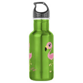 Flamingo Cute Kinder Water Flacon met naam Waterfles (Achterkant)