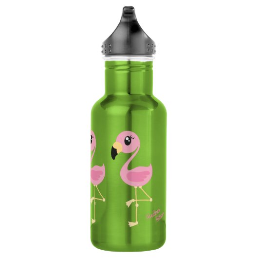 Flamingo Cute Kinder Water Flacon met naam Waterfles (Rechts)