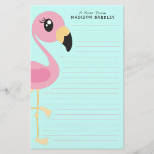 Flamingo Cute Tropical Kinder Briefpapier