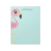 Flamingo Cute Tropical Kinder Briefpapier Notitieb Notitieblok (Linkerzijde)