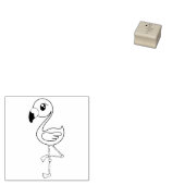 Flamingo Cute Tropical Kinder Rubberstempel (Gestempeld)