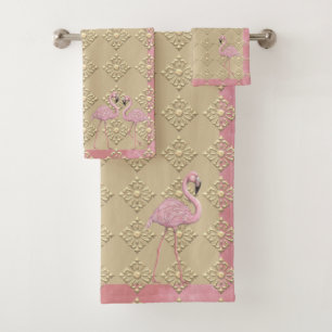 Flamingo Dance Bad Handdoek