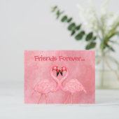 Flamingo Dance Briefkaart (Staand voorkant)