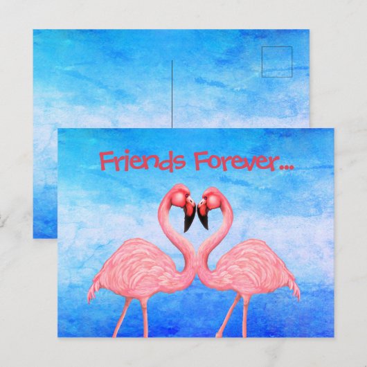 Flamingo Dance Briefkaart (Voorkant / Achterkant)