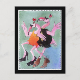 Flamingo Dance Briefkaart