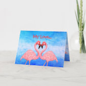 Flamingo Dance Love Card Kaart (Voorkant)