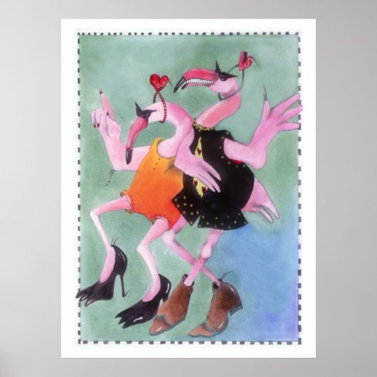 Flamingo Dance Poster (Voorkant)