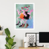 Flamingo Dance Poster (Thuiskantoor)