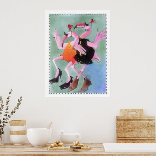 Flamingo Dance Poster (Keuken)