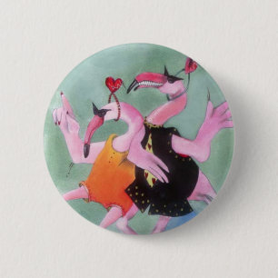 Flamingo Dance Ronde Button 5,7 Cm