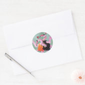 Flamingo Dance Ronde Sticker (Envelop)