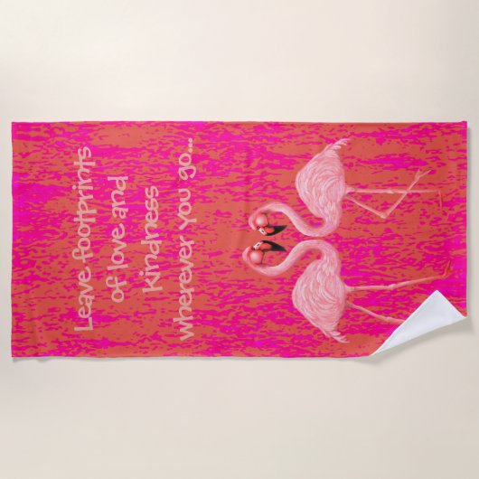 Flamingo Dance Strandlaken (Voorkant)