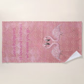 Flamingo Dance Strandlaken (Voorkant)