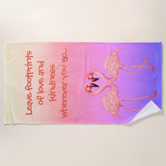 Flamingo Dance Strandlaken (Voorkant)