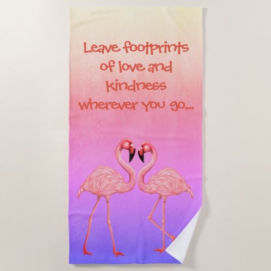 Flamingo Dance Strandlaken (Voorkant)