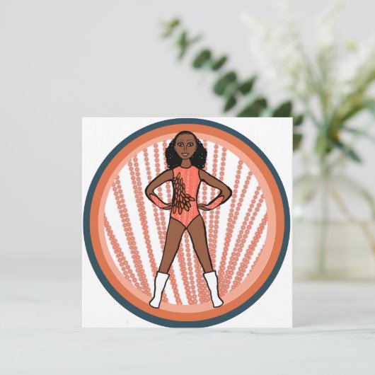 Flamingo Dancer A Feestdagenkaart (Staand voorkant)