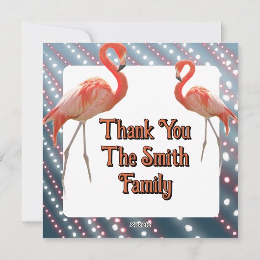 Flamingo Dancer A Feestdagenkaart (Achterkant)