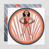 Flamingo Dancer B Feestdagenkaart (Voorkant / Achterkant)