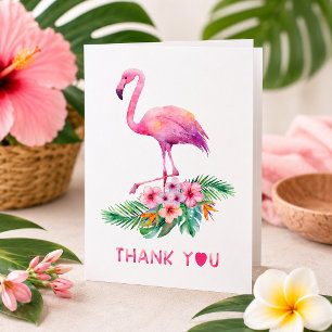 Flamingo Dank Je Kaart Roze Tropische Baby Shower