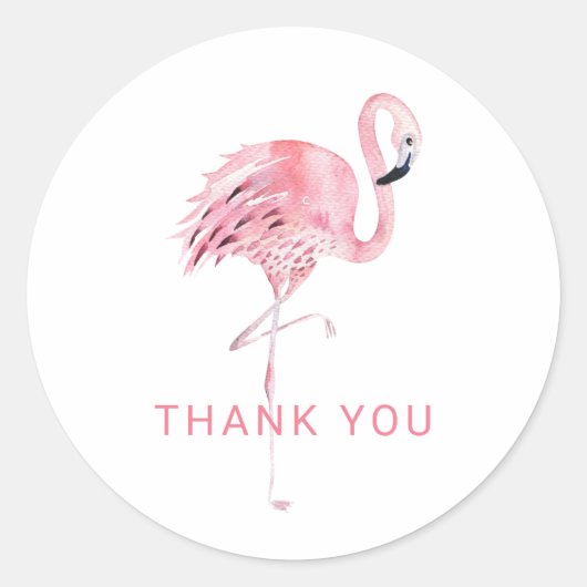 Flamingo dank je voor sticker (Voorkant)