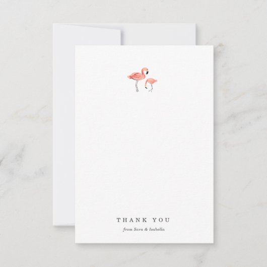 Flamingo Dank u Kaart (Voorkant)