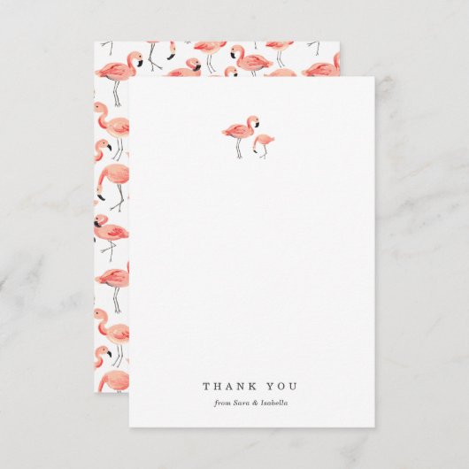 Flamingo Dank u Kaart (Voorkant / Achterkant)