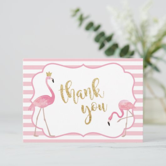 Flamingo Dank u Kaart (Staand voorkant)