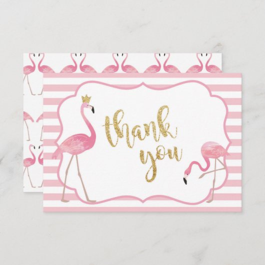 Flamingo Dank u Kaart (Voorkant / Achterkant)