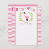 Flamingo Dank u Kaart *Can personalize* (Voorkant / Achterkant)