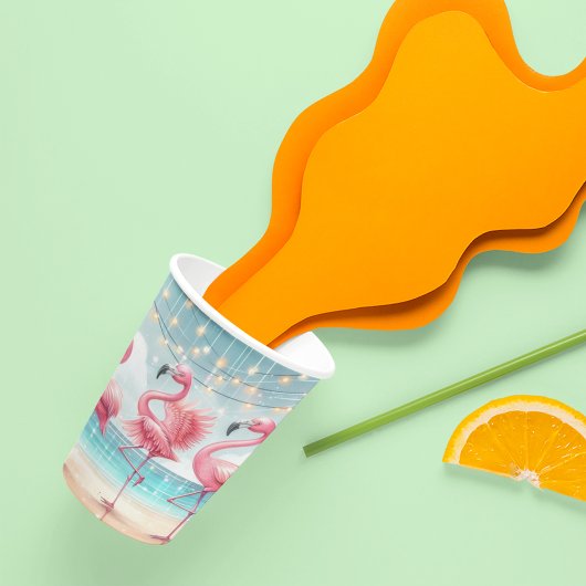Flamingo Dans en Verjaardag Feest Papieren Bekers