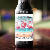 Flamingo Dans en verjaardag Vieren Feest Bier Etiket